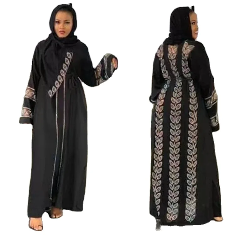 

wholesale Middle Eastern women's dress for muslim Islamic Ladies clothing maxi dresses black Women's Muslim Robe, Customized color