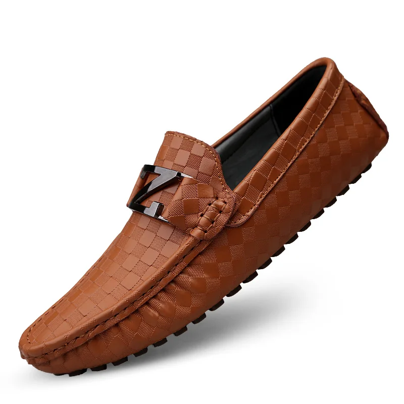 

High quality driving shoe loafers flats leather men shoes casual man slip on moccasin men shoes