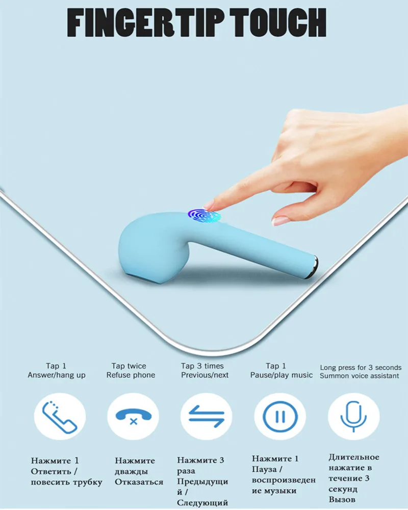 Lonvel Wholesale Colorful TWS i12 inpods 12 Wireless Earphones Frosted Feel Touch Control Tws Earbuds Macaron Bluetooth Earphone - ANKUX.COM