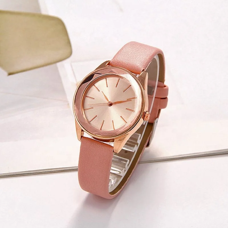 

919887 Women Watch Hot Brand Casual Simple Quartz Clock Leather Strap Fashion Lady Clock Wrist Watch, 7 colors