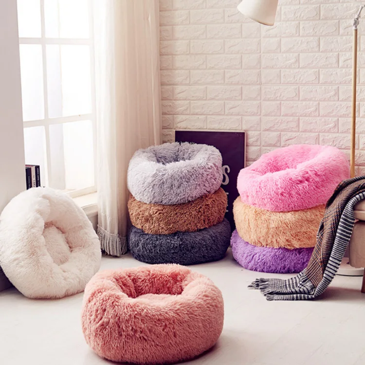 Cushion Pet Beds Washable Oval Donut Nesting Cave Bed Suitable for Cats and Small Medium Dogs