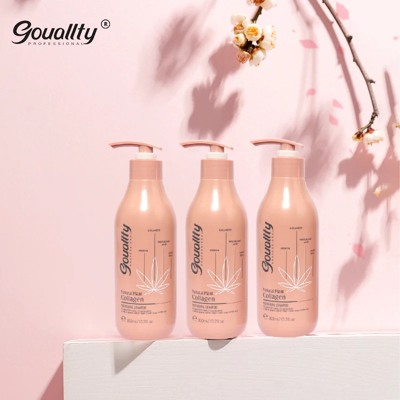 

Private Label Gouallty Keratin Silk Protein Treatment Shampoo Without Silicone and sulfate