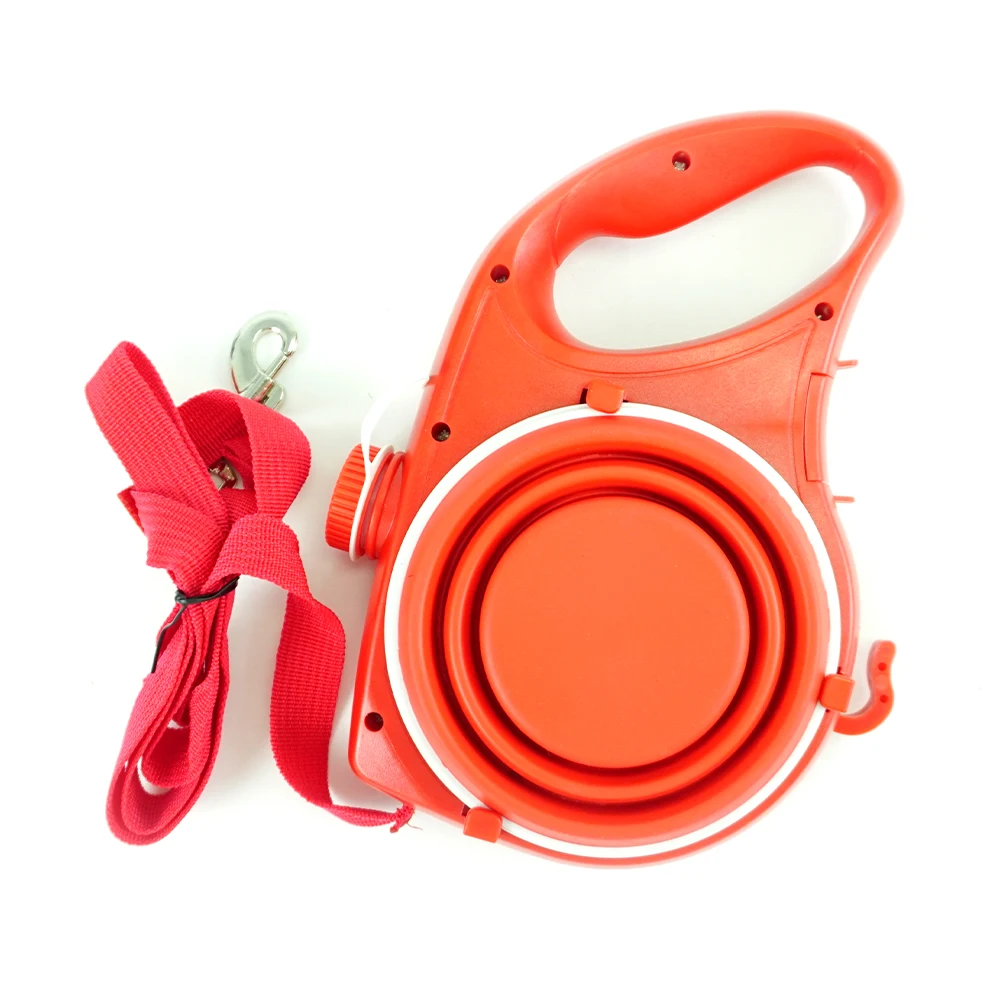 

Wholesale Spot Eco Friendly Poop Bag Water Bottle Fold Bowl Dog Leash, Black blue red