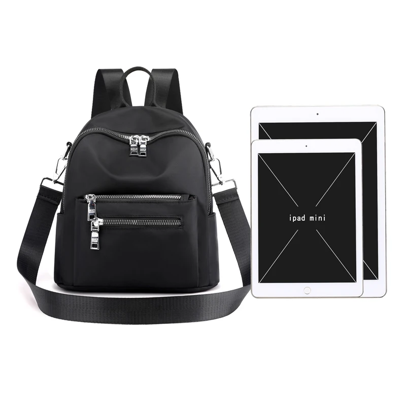 

Yuesite ladies women high-end solid color waterproof nylon small daily use removable shoulder strap backpack bags