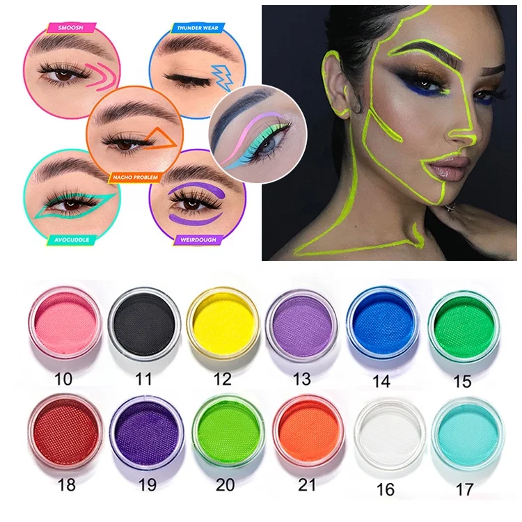 

Hot sale 5g 10g UV Pastel Water based Neon Colored Hydra Water Activated Eyeliner factory