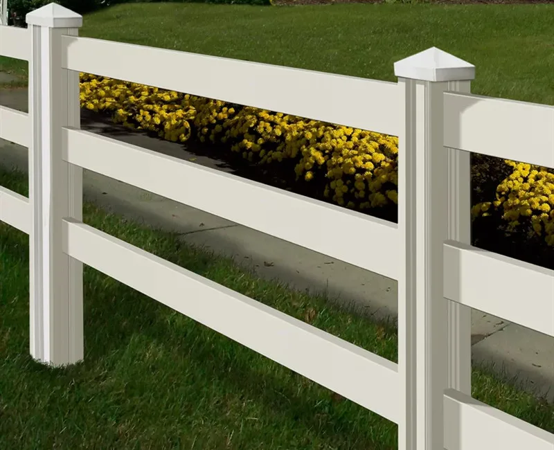 

White Plastic PVC Fence Factory Supply Bulk Cheap Farm Horse Safety 2-Rail 3-Rail, White,black