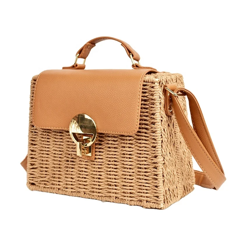 

2021 Summer Beach Straw Bag ladies shoulder bags Straw Hand Woven Beach Bag for Women