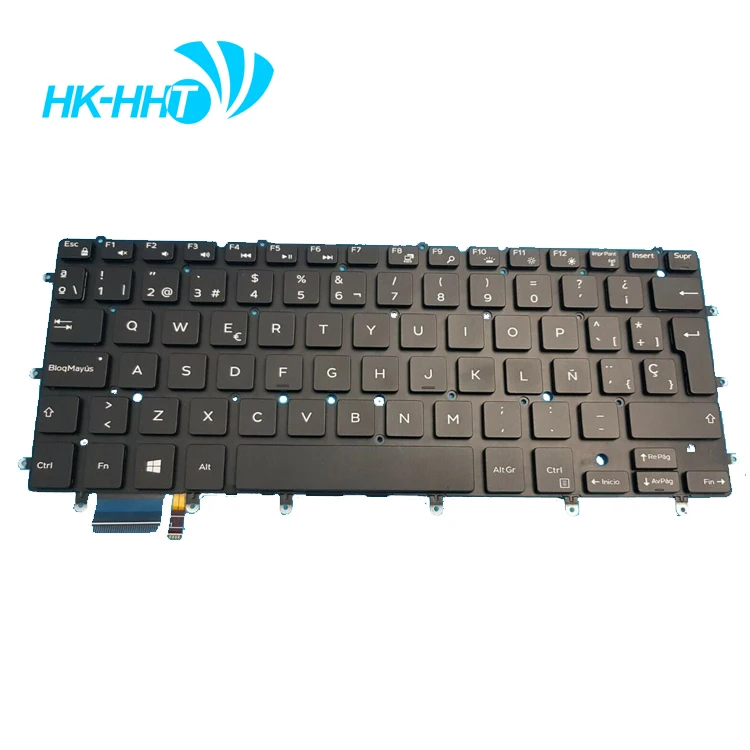 

HK-HHT Keyboard Spanish for Dell XPS 13 9343 9350 9360 Inspiron 15 7000 13 7000 077YT2 Backlit