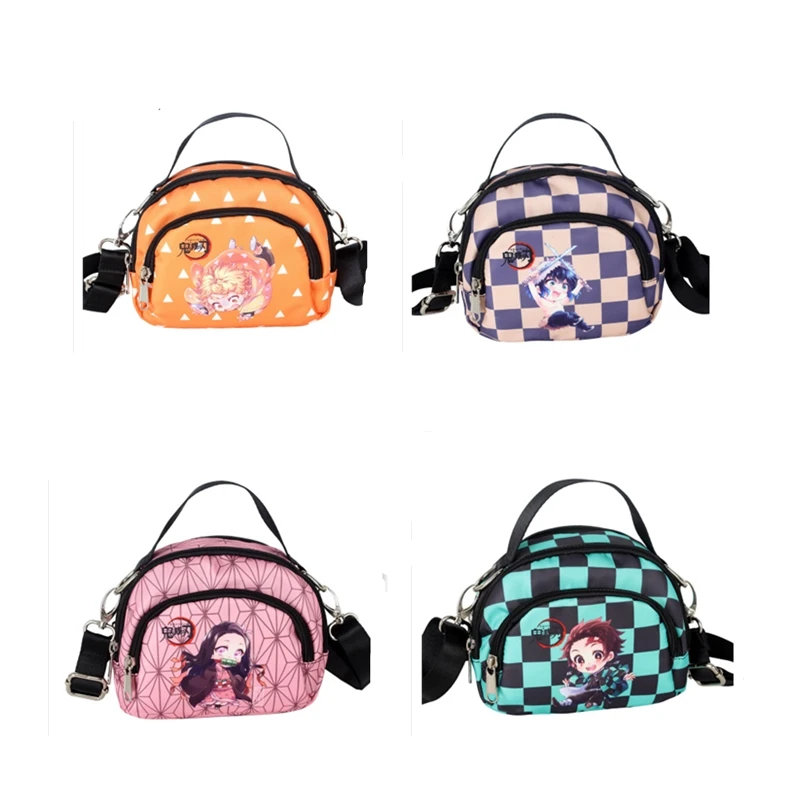 

6 Styles Demon Slayer:Kimetsu No Yaiba Cartoon Cosplay Anime Messenger Crossbody Bag, Mixed color