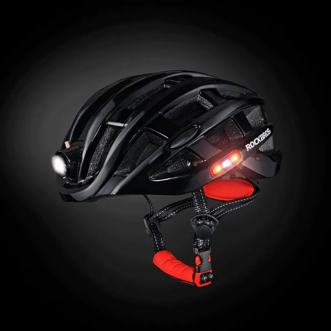 

Smart Bike Ultralight Helmet With Light Motorcycle Accessory Waterproof Mountain Cycling Bike Light Helmet, Black/red/white/blue/yellow