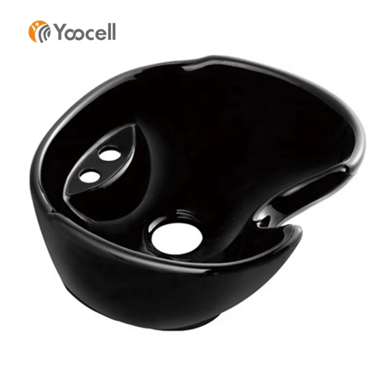 

Yoocell Hot sale deep ceramic hair salon shampoo wash sink, Black