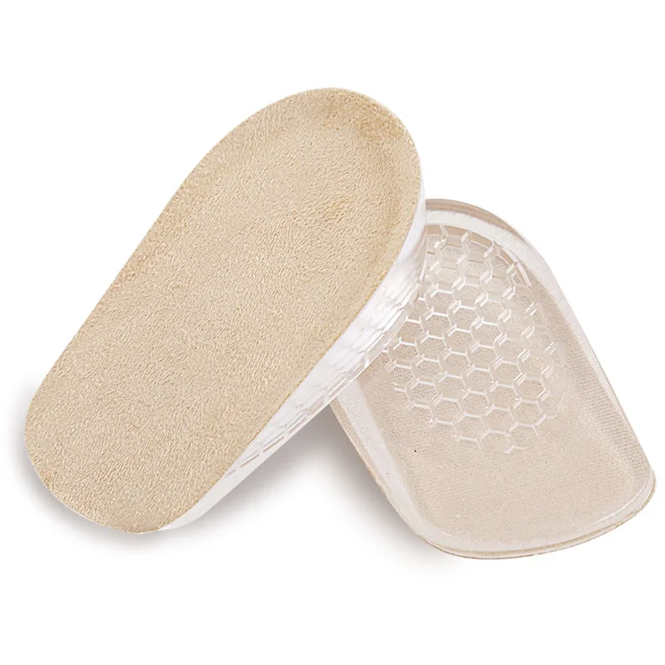

Hot Sale Silicone Gel Self-adhesive Height Increase Insoles high elastic Heel pad 1.5cm-4.5 Heights for Men & Women, 2 colors