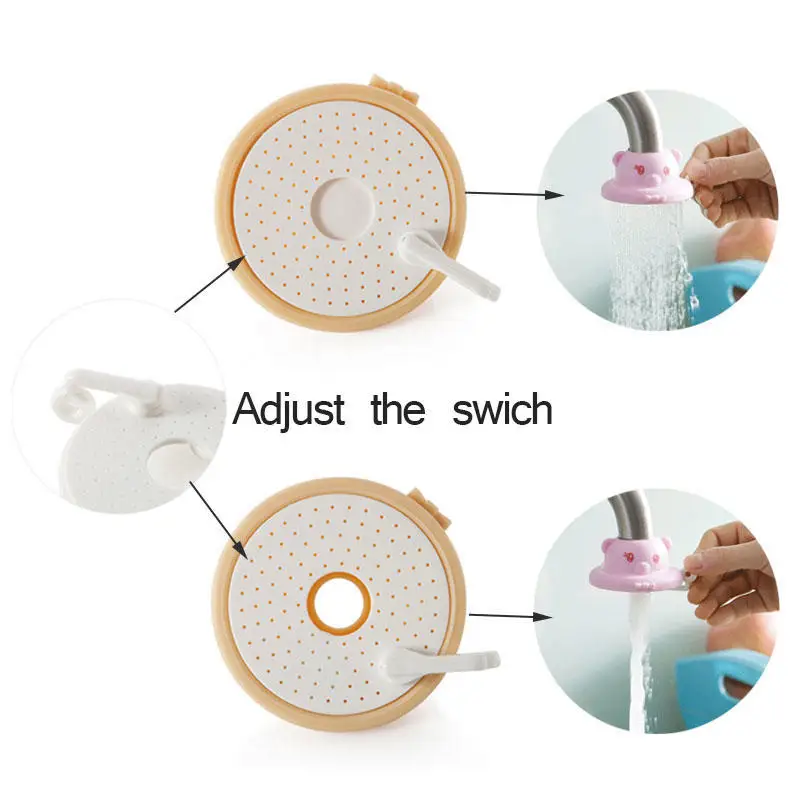 Cartoon Faucet Shower Filter Water Saving Device Splash 360 Degree Rotating Bathroom Kitchen Tap Shower Head Nozzle Faucet