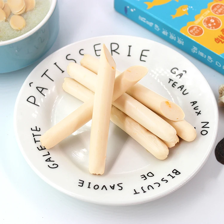 
Fine texture healthy nutritive cod fish sausage for children 