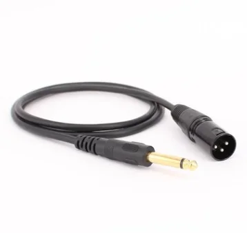 
6.35mm TRS Male to 3 PIN XLR Male Balanced Cable Black 6ft 