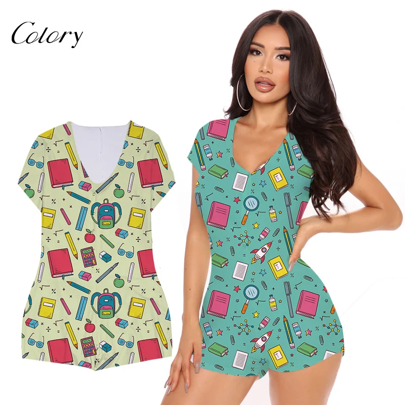 

Colory Onesie For Plus Women Nightwear Sexy Pajamas Custom, Picture shows