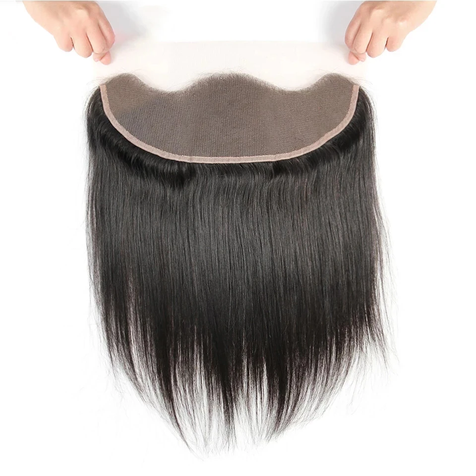 

Transparent Lace Frontal Brazilian Straight 13x4 Lace Frontal Closure Human Hair Medium Brown Swiss Lace Remy Hair