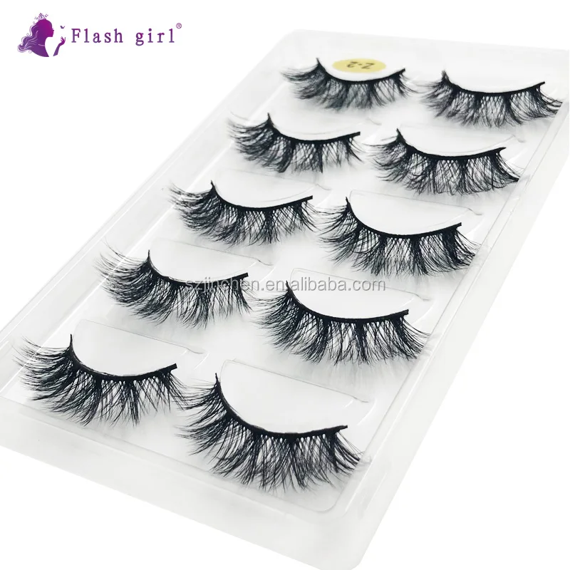 

Factory Wholesale Hot Sale 5D High Quality Z-02 Mink Eyelashes Full Strip Eyelashes Private Label, Natural black