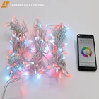 LEJIN カラフルな携帯電話 app リモコンクリスマスの妖精ストリングライトテラスパティオポーチパーティーの装飾