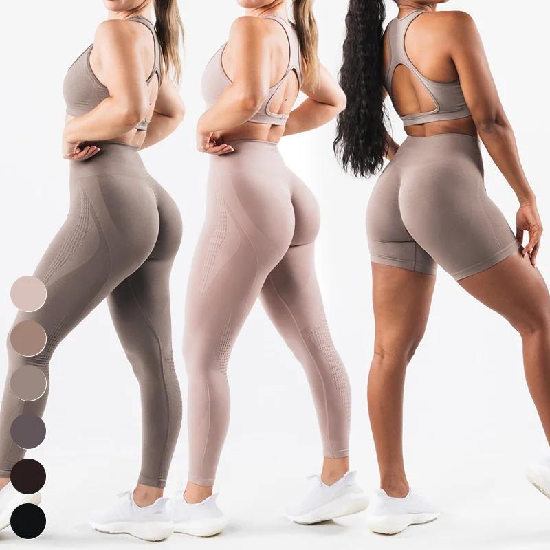 

Wholesale Tik Tok Athletic Clothing Ladies Gym Fitness Sport Workout Clothes Activewear Seamless Women Sports Wear Yoga Suit Set