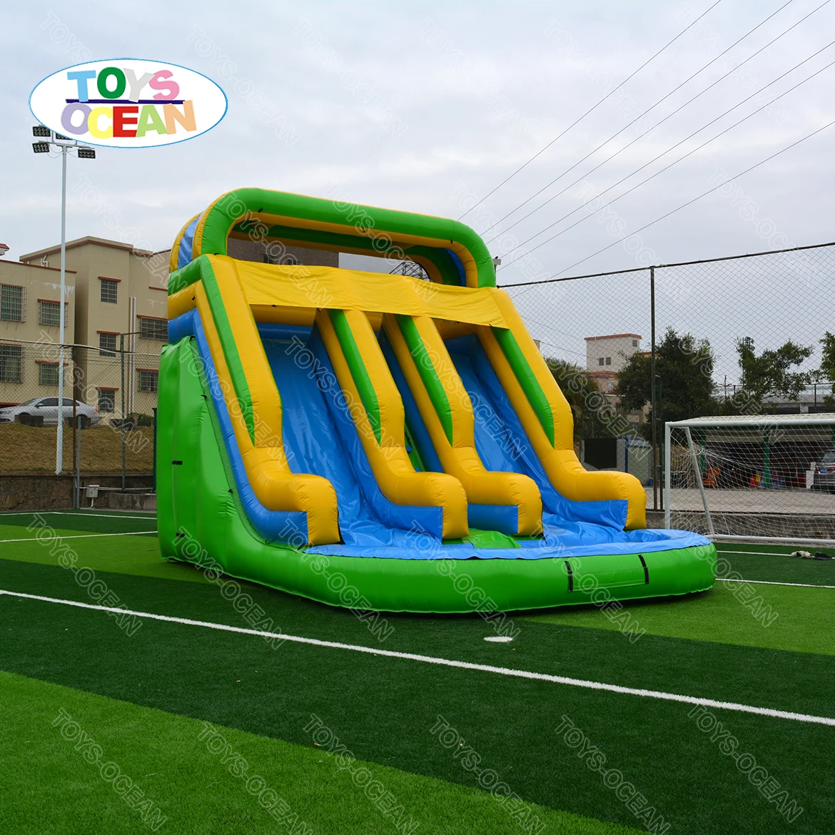 

2021 new Hot sale style outdoor inflatable water slide kids slide with swimming pool