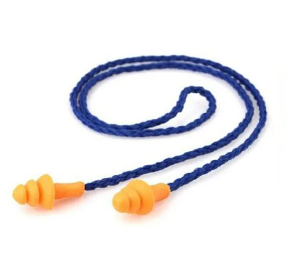 

1pc Waterproof Soft Ear Plugs Silicone Corded Reusable Hearing Protect Safety Earplugs Washable Noise Defense