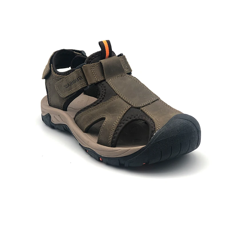 

Mens Genuine Leather Sandals Closed Toe Arabic Hook Loop African Masai Work Leather Sandals, Black