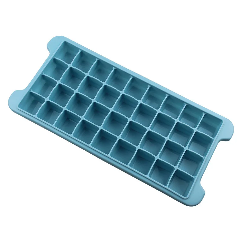 

0661 DIY 24-cell 36-cell silicone ice tray, food-grade square ice cube mold for household ice box, Blue pink