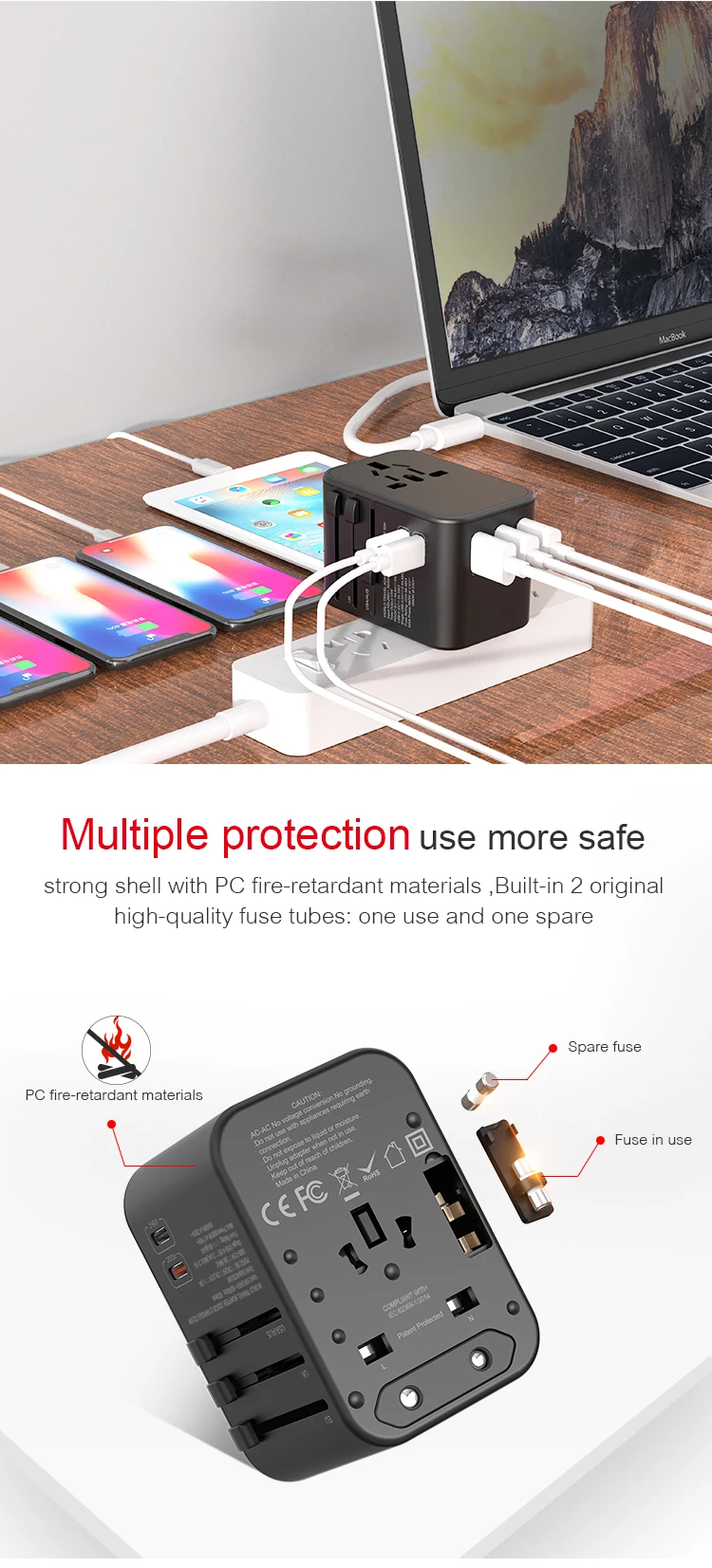 Wontravel New Arrival 33.5w Pd Double Typec Output Quick Charger Portable Usb Universal Charger