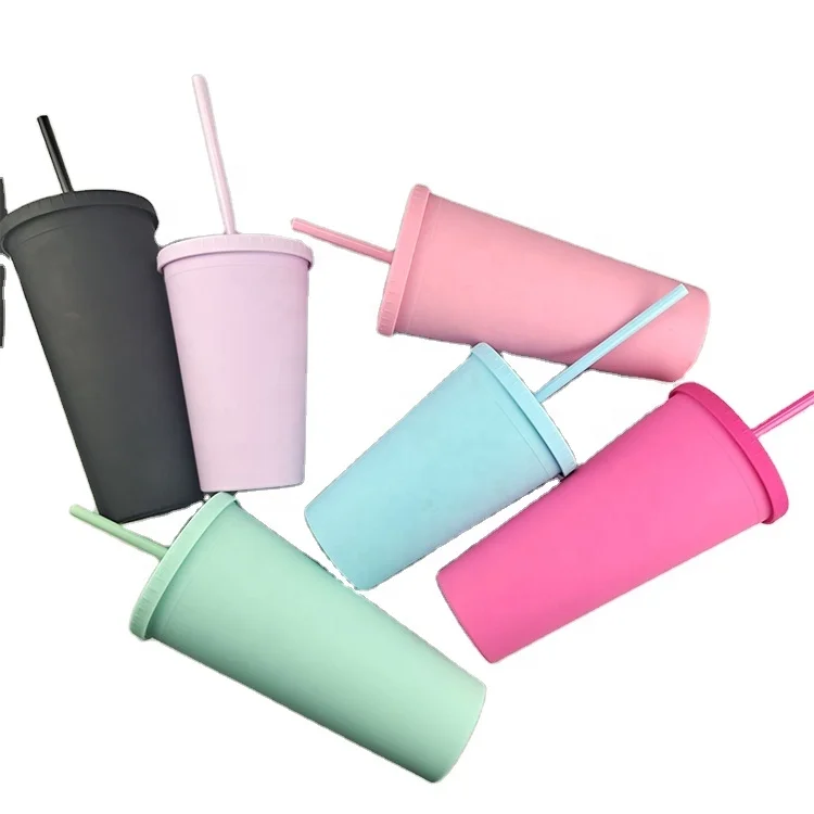 

famous brand reusable cold cups 24oz straw tumbler, Customized