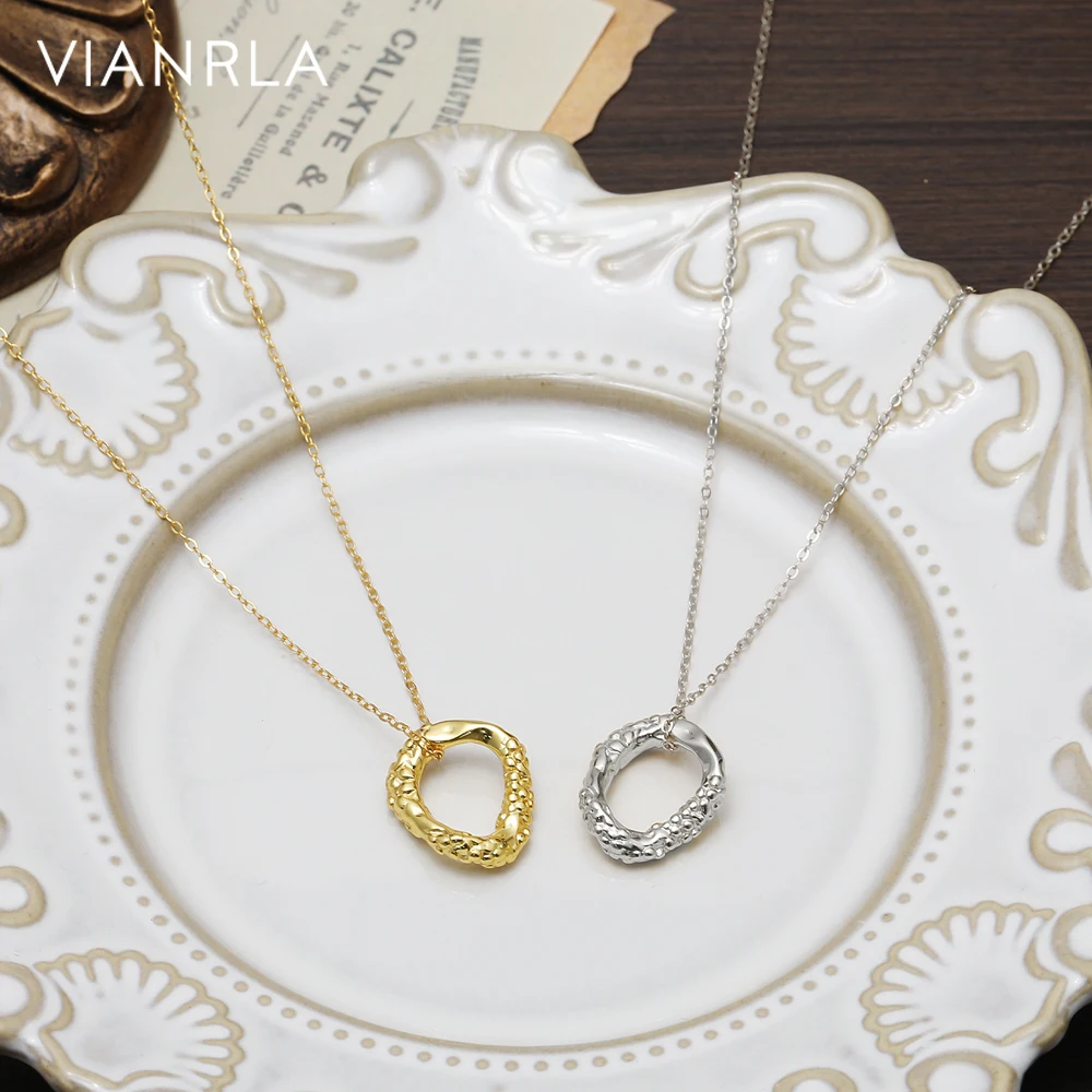 

Vianrla 18K gold pendant necklace jewelry 925 sterling silver pendant necklace