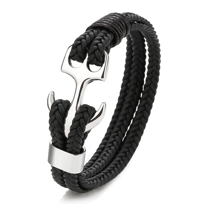 

Retro Anchor Stainless Steel Bracelet for Men Titanium Steel Bangle Mens Jewelry