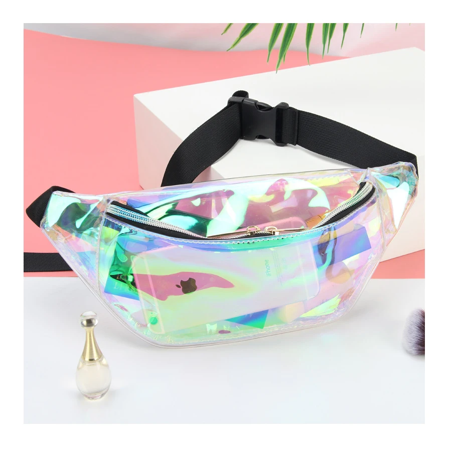

Trendy Laser Waterproof PVC 2020 Transparent Clear Fashion Girl Jelly Custom Fanny Pack