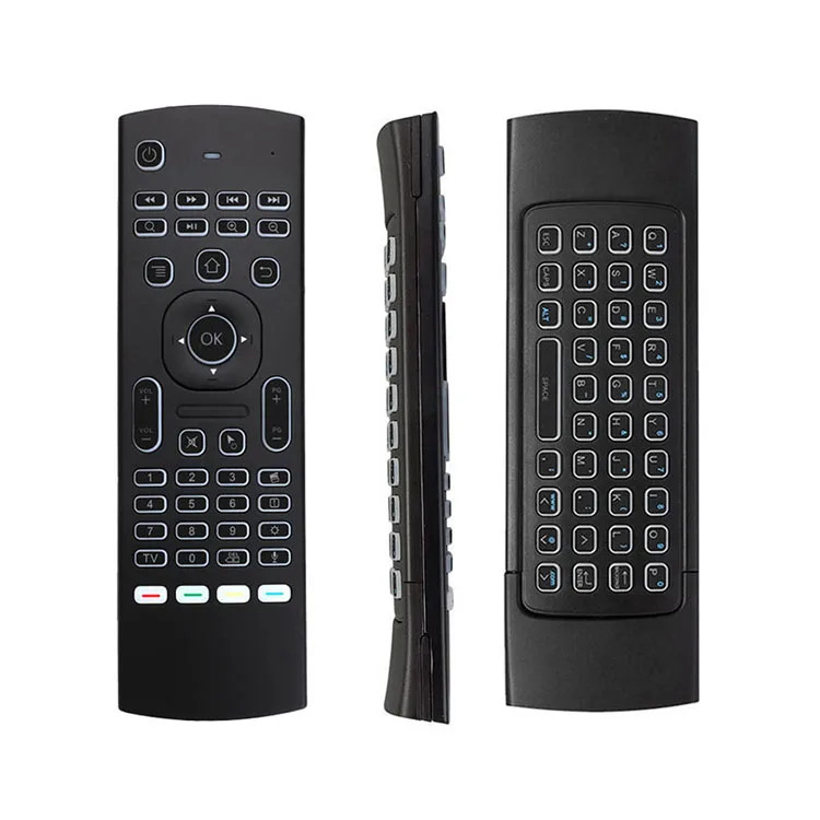 

Promotion Cheap backlit Remote Control 2.4g Air Mouse MX3 Wireless Mini keyboard Airmouse For Android Tv Box, Balck