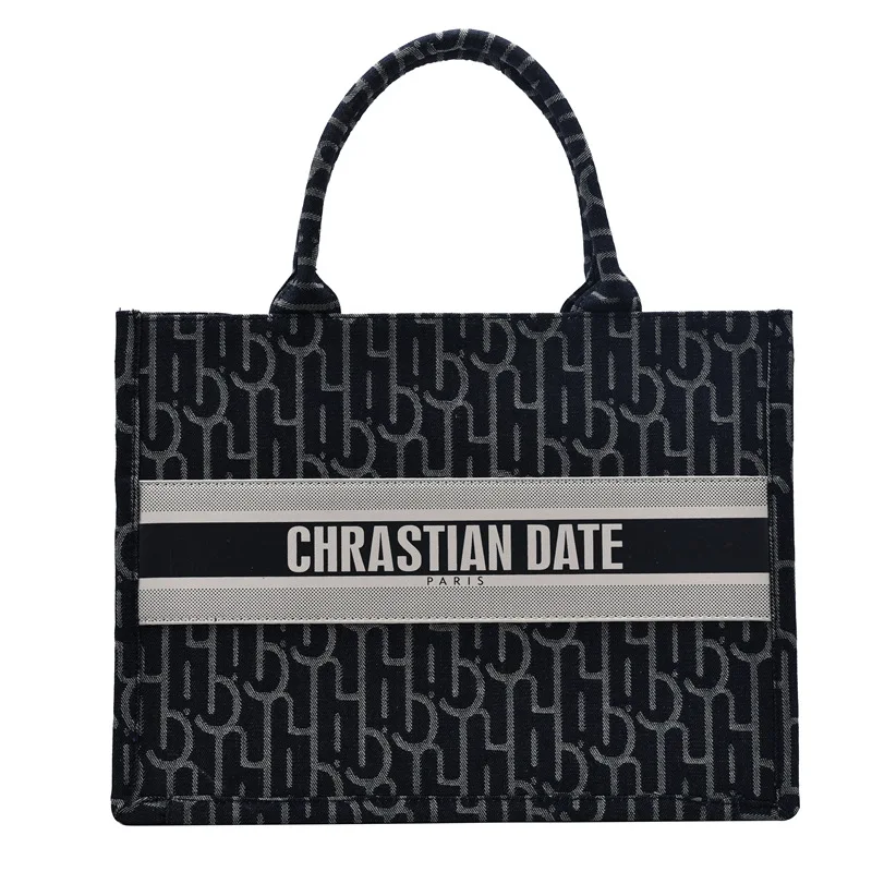 

2021 direct sales canvas tote bags big capacity shoulder designer bag custom letter full printing fashion purses and handbags