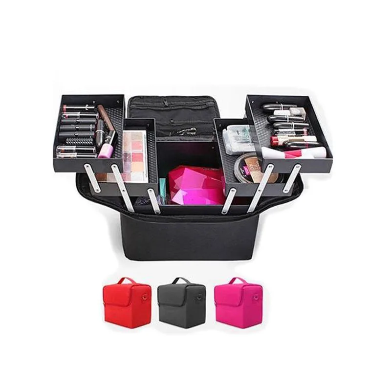 

Wholesale custom travel makeup cosmetic case bag for women from manufacturer, Back/pink
