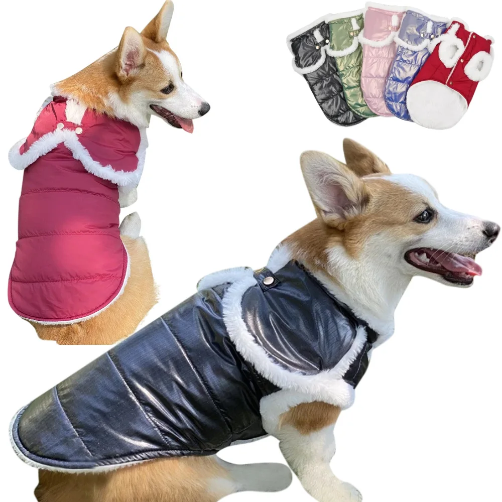 

Large Cloak Shawl Fur Waterproof Warm Pet Down Jacket Winter Dog Jacket Coat Clothes