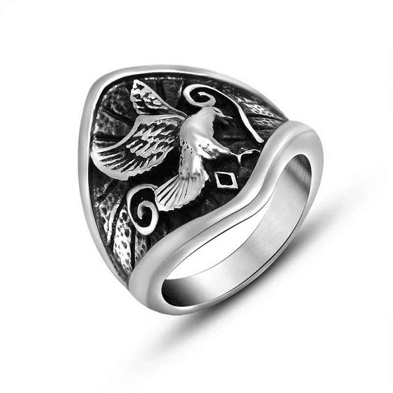 

Personalized Stainless steel men's retro Eagle Ring non-mainstream ring wholesale factory