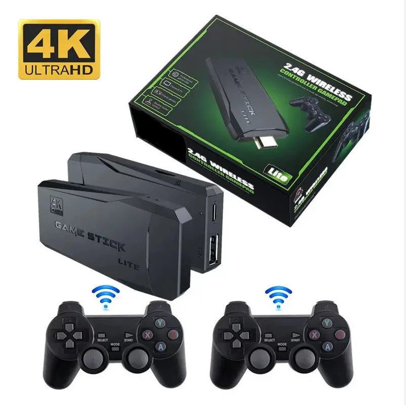 

2023 New M8 4K Game Stick Mini Consola box Retro TV Video Game Console 2.4G Wireless Gamepad Game Player For PS1/GBA