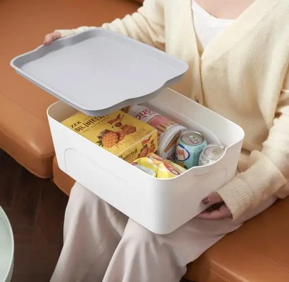 

plastic multi-function storage box clothing snacks toys and sundries snap folding storage box, Customized color