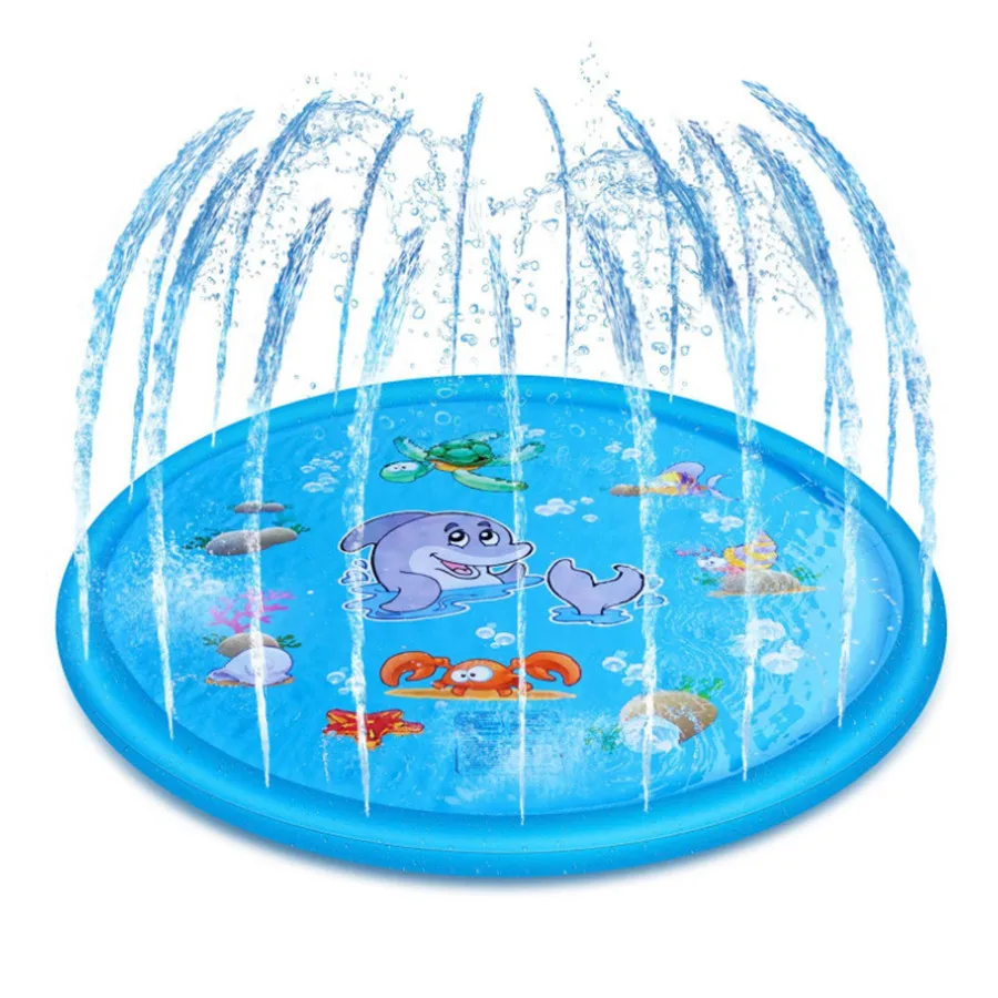 

170cm Round Summer Outdoor Play Games For Kids Pet Sprinkler Splash Pad Children's PVC Inflatable Water Spray Mat