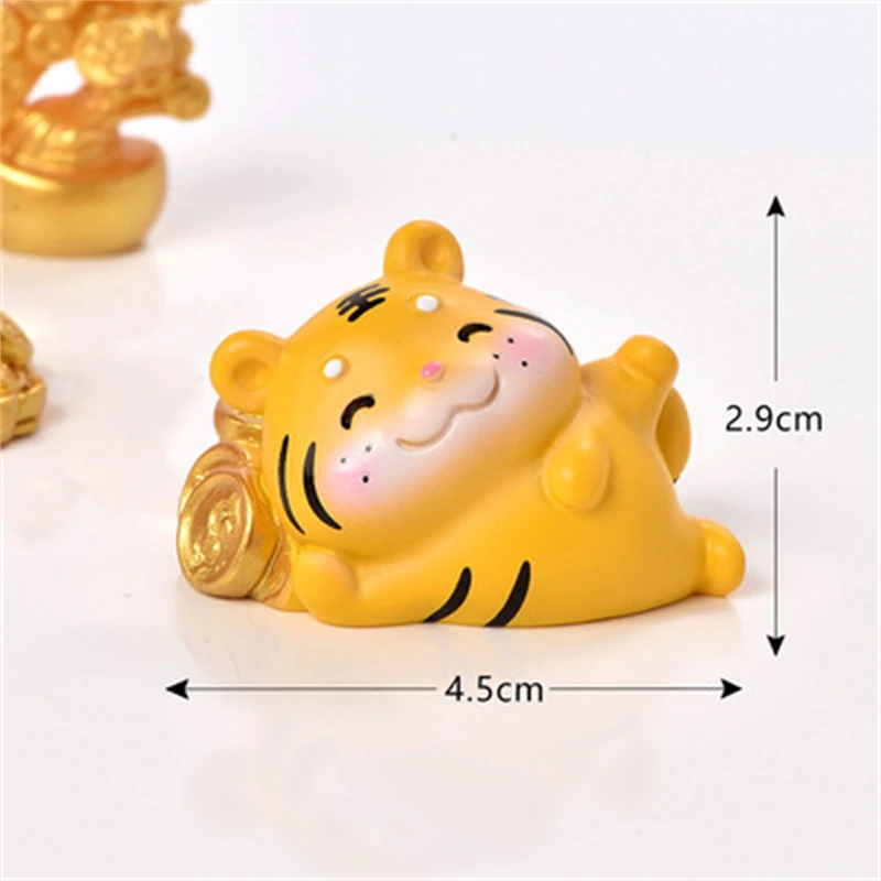 

2022 New Cute Micro Landscaping Tiger Miniature Figurine Garden Ornament Desktop Statues DIY New Year Home Decor, : as the picture shown