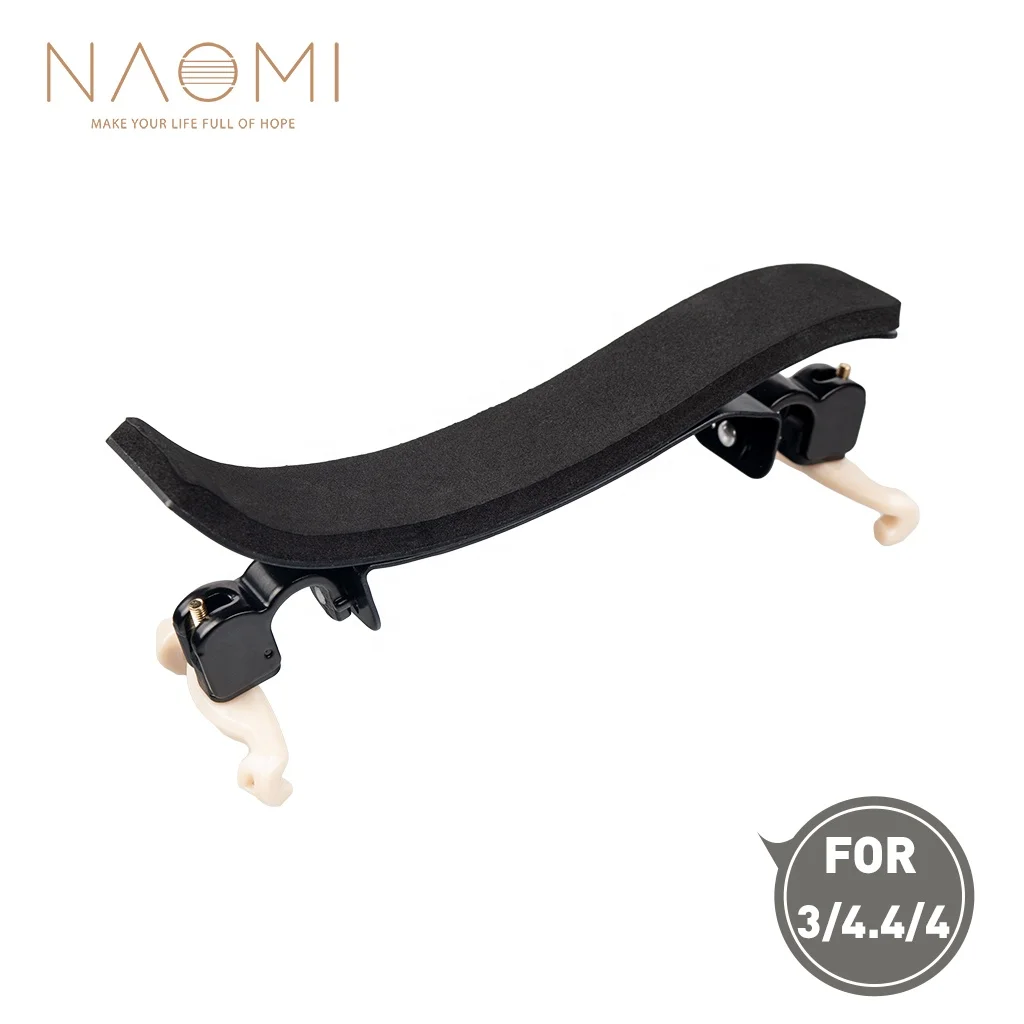 

NAOMI German Style Violin Shoulder Rest Titanium Alloy Adjustable 3/4 4/4 Violin Shoulder Rest, Black