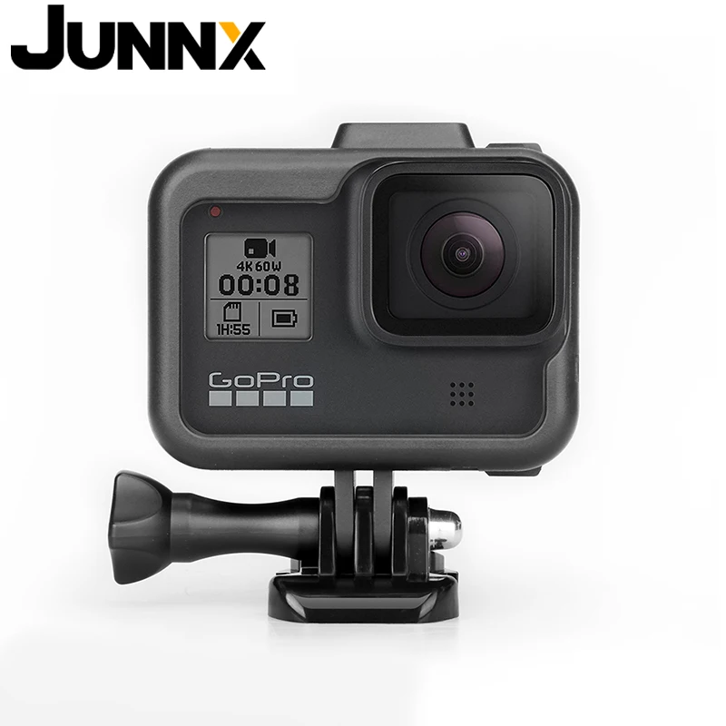 

JUNNX Aluminium Alloy Go Pro 8 Camera Frame Shell Black Protective Housing Case for Gopro Hero 8