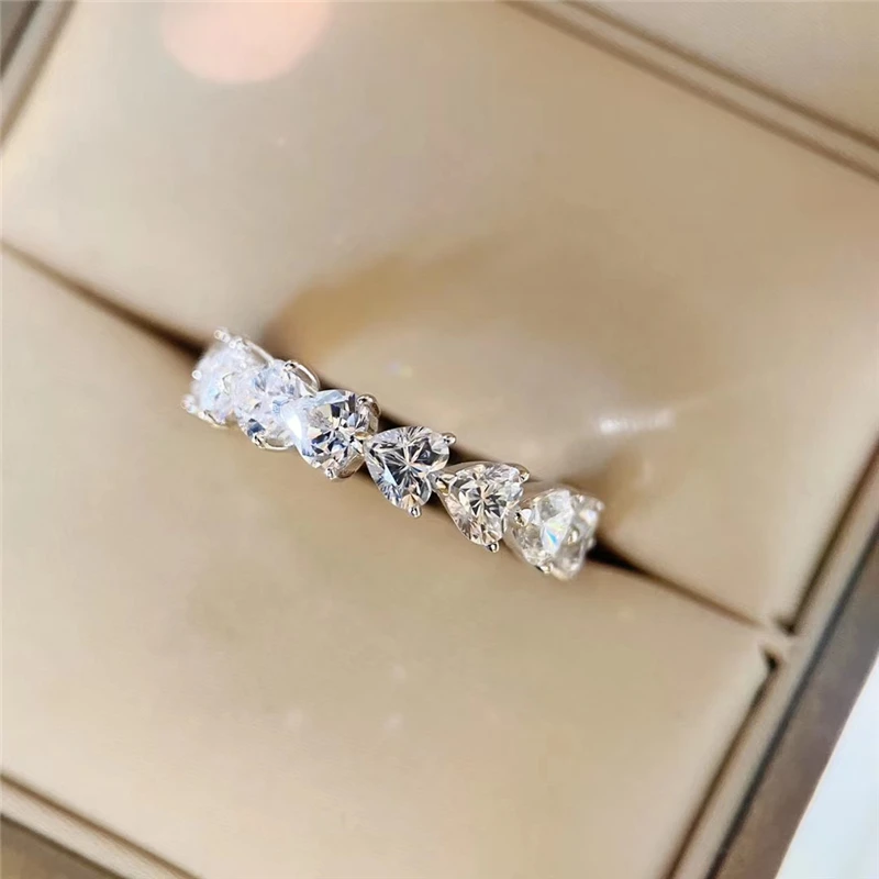 

Aimgal Heart shaped diamond ring fashion S925 sterling silver lmitate diamond ring