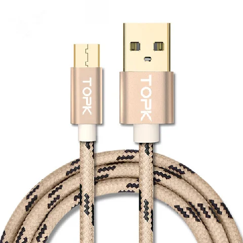 

Fast speed power flash filling sync Micro USB Charging Transmission Alloy Tiger Texture Nylon Braided Data Cable