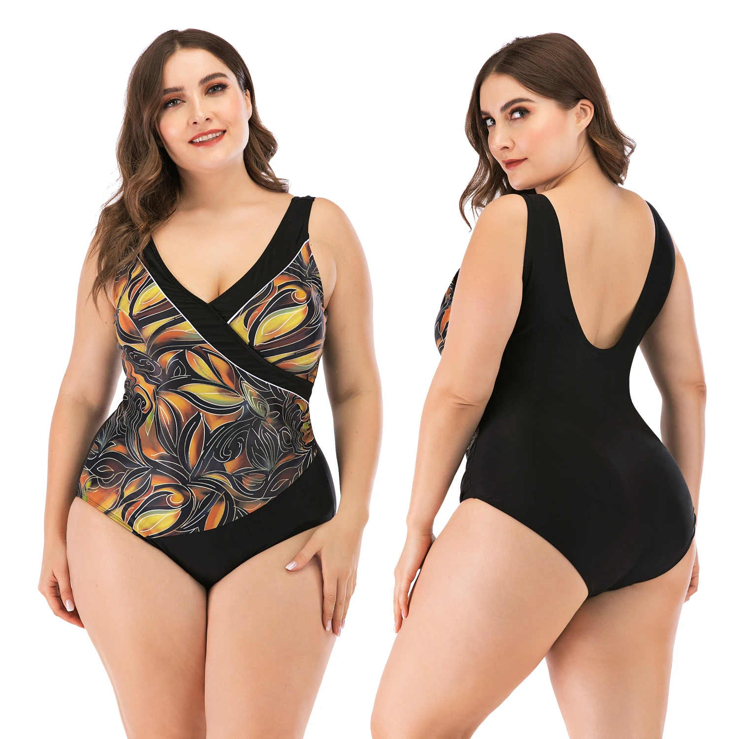

Fashion Print Dot Women Two Piece Swimsuit Plus Size Swimwear Beach Wear Sexy Backless Bikini Swim Bathing Suit