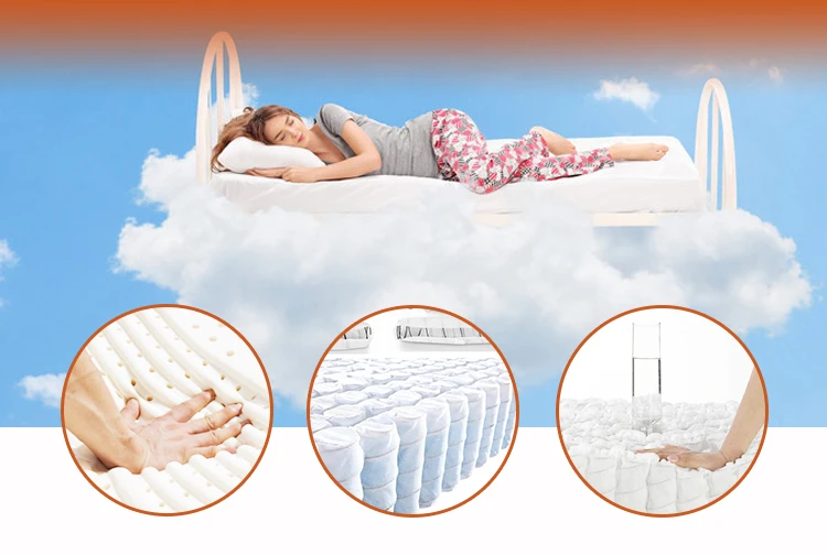 high density moder the natural latex foam queen sized pocket spring thick sleepwell mattress on sale from china