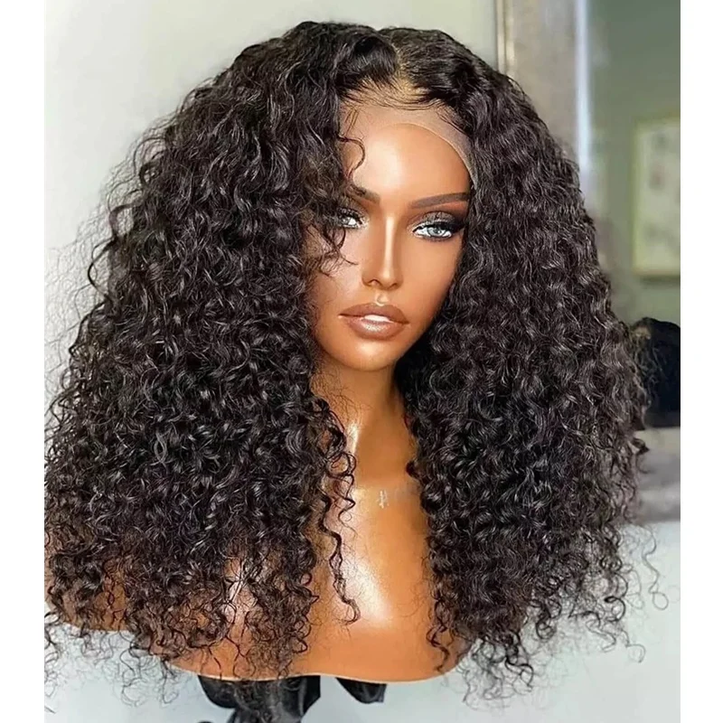 

new arrival jerry curly human hair wigs for black women unprocessed virgin human hair full lace wig t lace human hair wig, Natural color lace wig