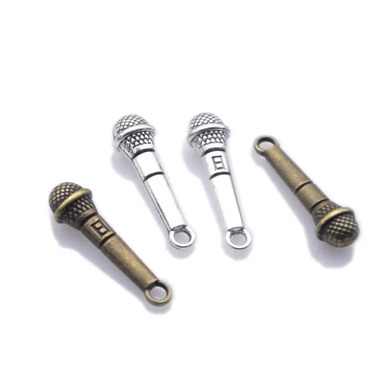 

fashion bronze keychain making accessories zinc alloy metal Wholesale KTV Microphone pendant charm jewelry, Picture
